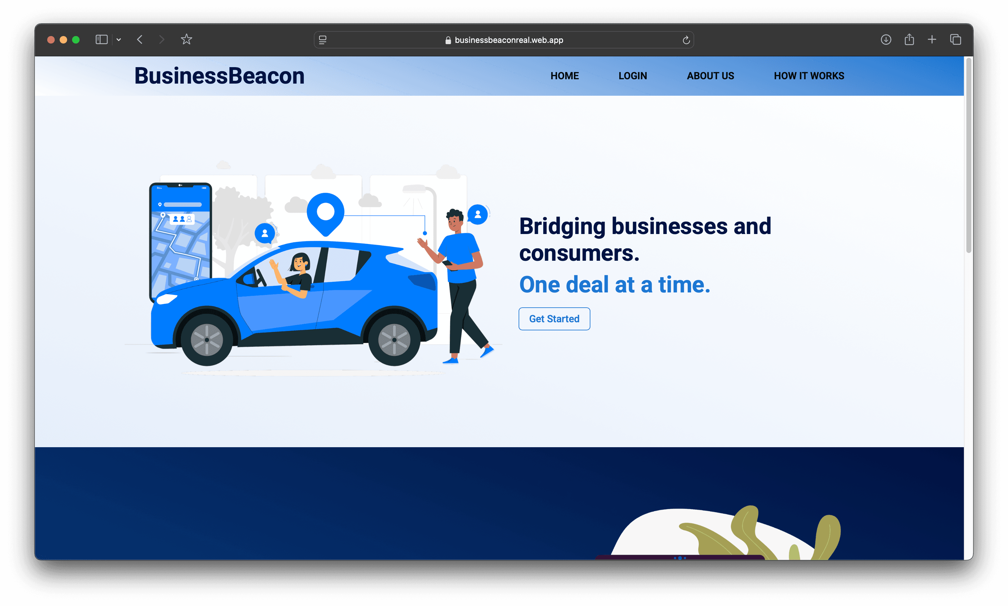 Screenshot of Business Beacon
